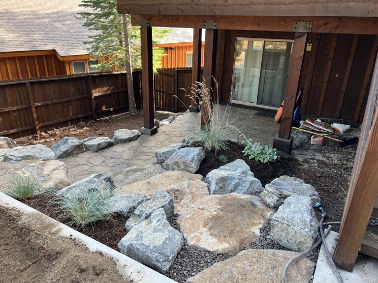 Sierra Meadows Back Yard Patio and Stairs